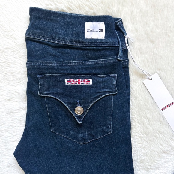 HUDSON Collin Midrise Bootcut Ankle Cropped Alexa Dark Wash Stretch Jeans - Picture 7 of 15